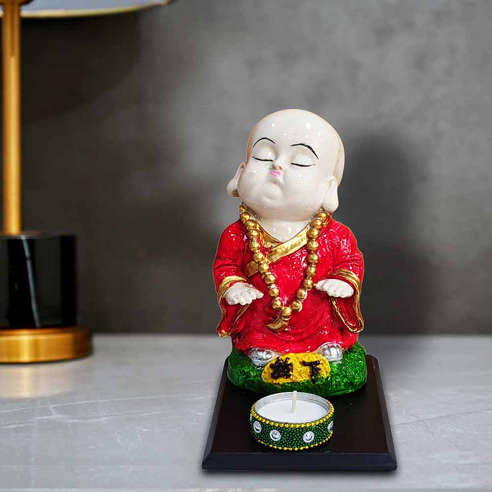 Small Laughing Buddha Baby Monk Statue